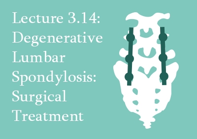 3.14 Surgical Treatment of Degenerative Lumbar Spondylosis
