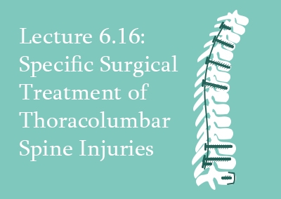 6.16 Specific Surgical Treatment of Thoracolumbar Spine Injuries