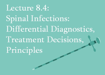 8.4 Spinal Infections: Differential Diagnostics, Treatment Decisions, Principles