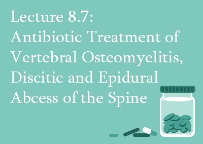 8.7 Antibiotic Treatment of Vertebral Osteomyelitis, Discitis and Epidural Abscess of the Spine