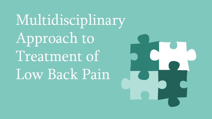 Multidisciplinary Approaches to Treatment of Low Back Pain Lecture Thumbnail