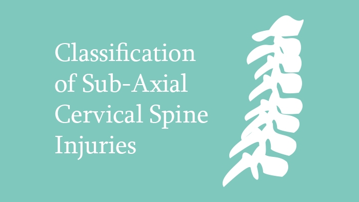 Classification of subaxial cervical spine injuries lecture thumbnail